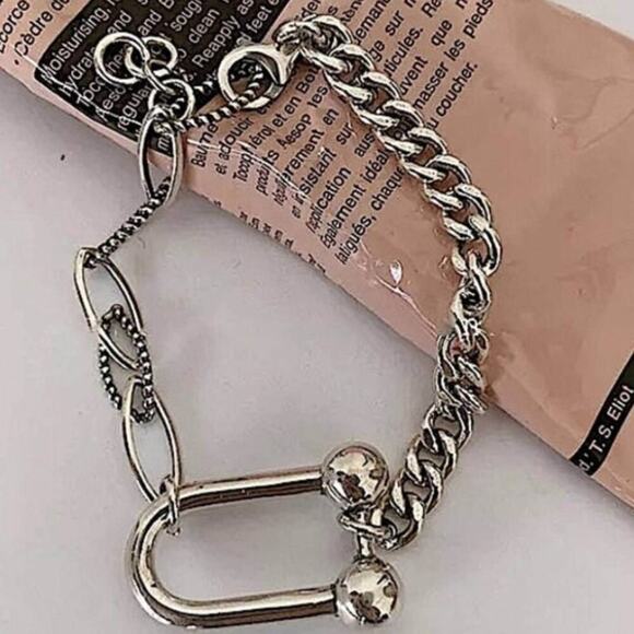 Handmade Sterling Silver Horseshoe Necklace Bracelet Ring Set Matching Bundle - Picture 5 of 10